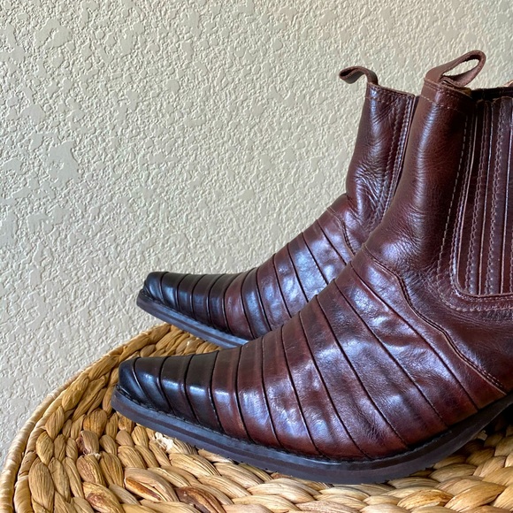 Amazing leather snip toe El Padrino cowboy boots - Picture 5 of 16